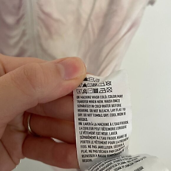 AMERICAN EAGLE Soft & Sexy T Cinch Front Tee Lilac Lavender Purple Boho Cropped - Picture 10 of 12